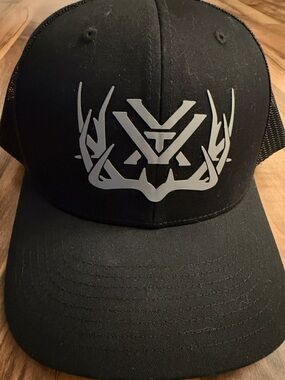 Vortex Black Trucker Cap with Reflective Antler Logo